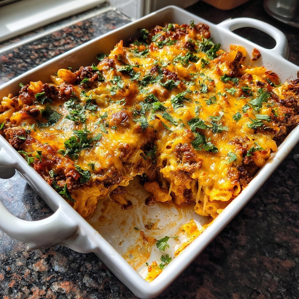 Baked Taco Pasta Casserole