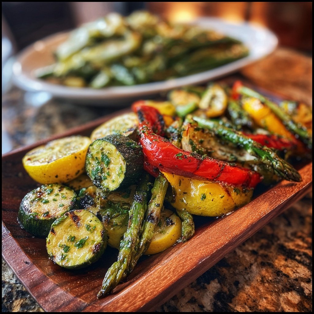 Healthy Lemon Herb Grilled Veggies